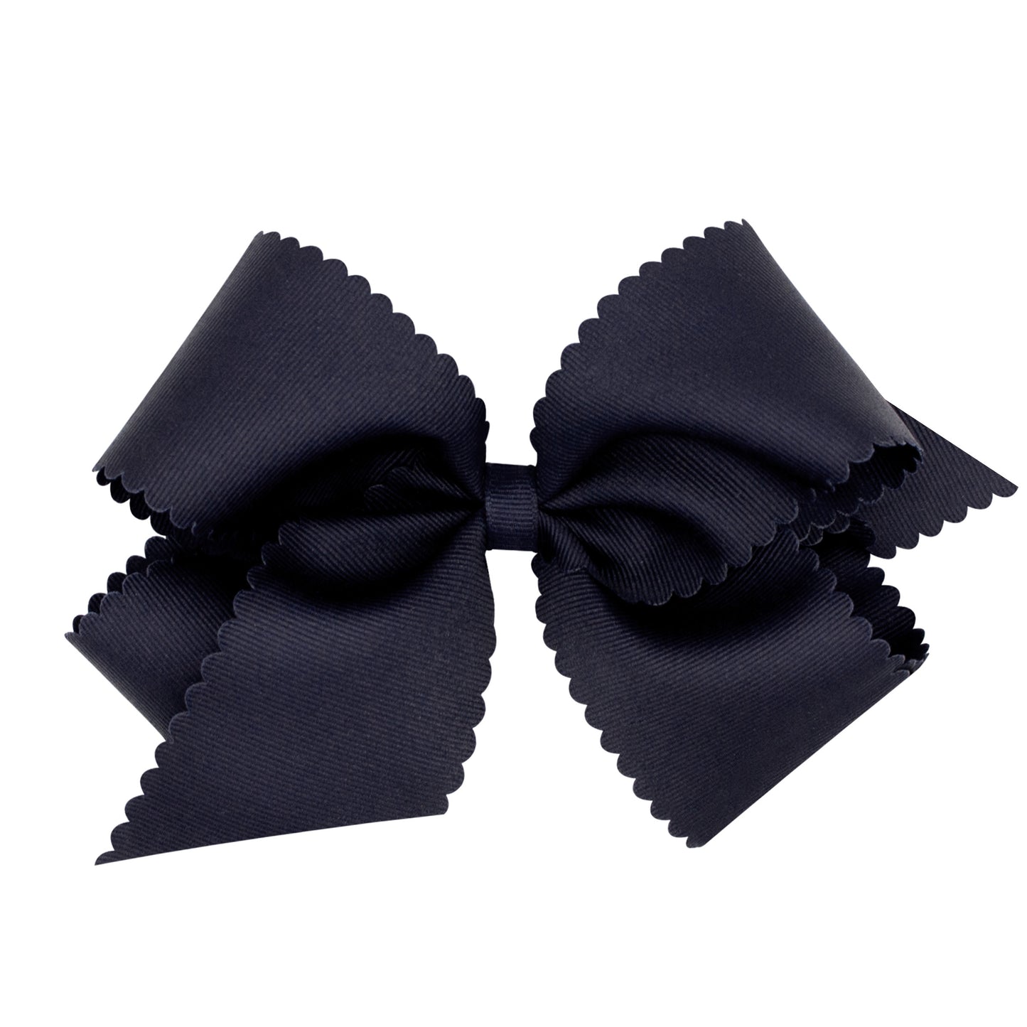 King Grosgrain Hair Bow – Scalloped Edge