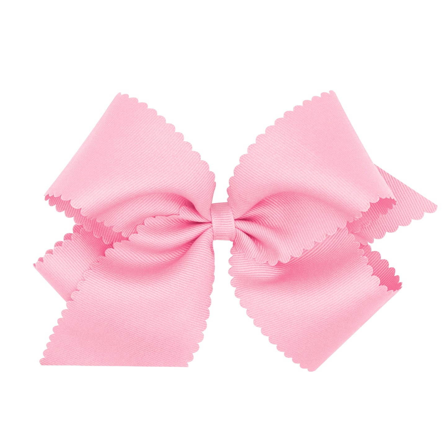 King Grosgrain Hair Bow – Scalloped Edge