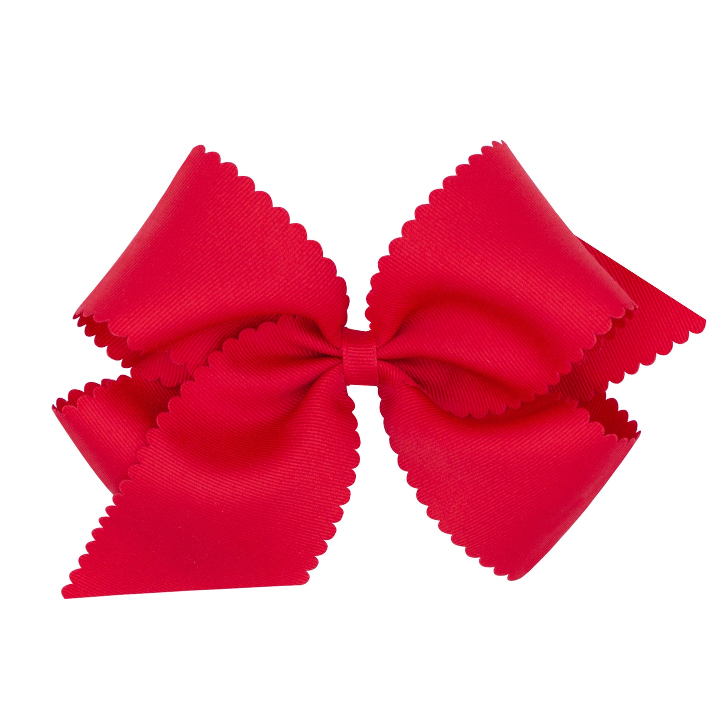 King Grosgrain Hair Bow – Scalloped Edge
