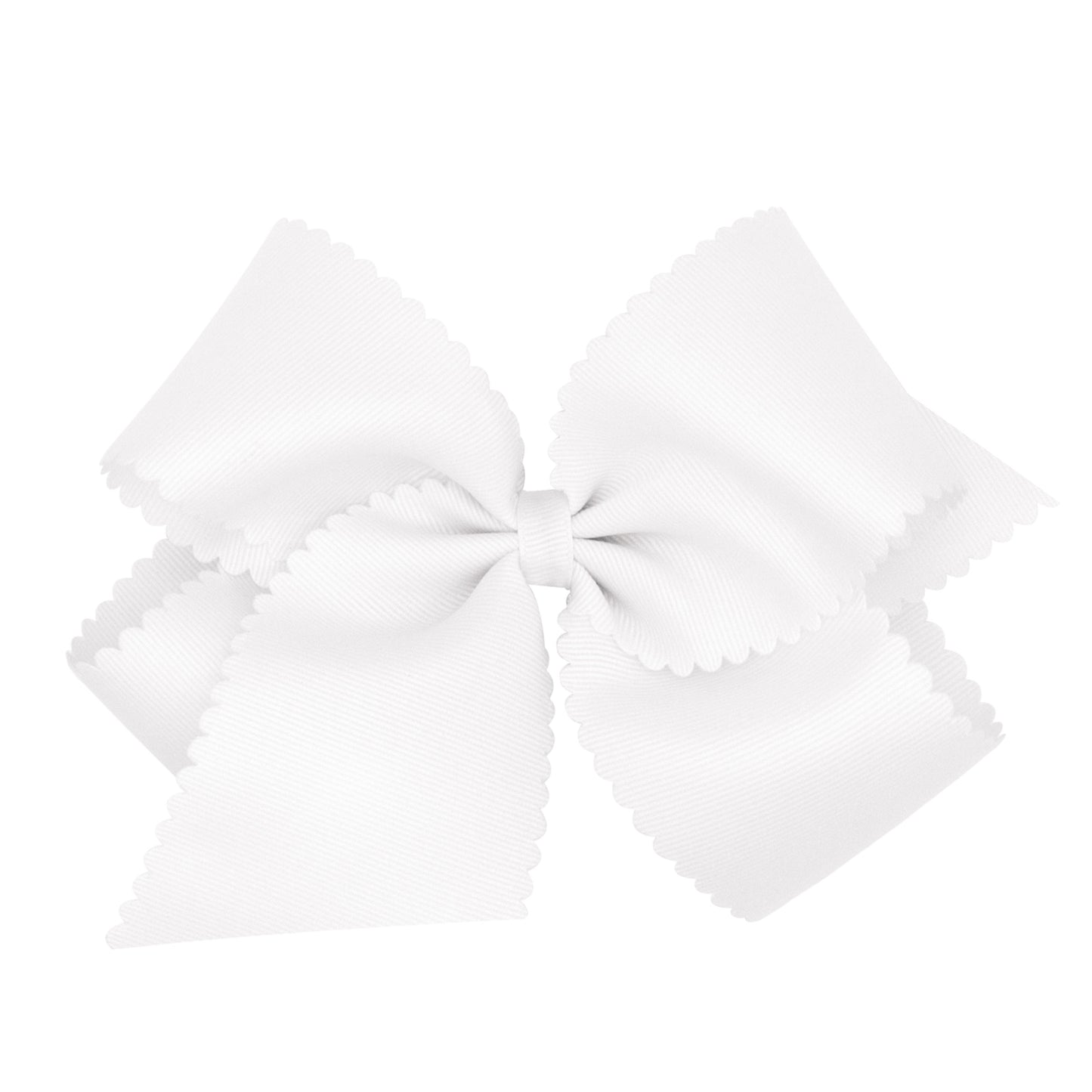King Grosgrain Hair Bow – Scalloped Edge