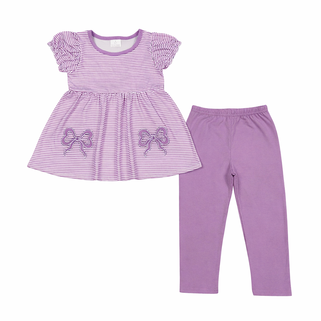 The Rachel Bow Legging Set – Lavender