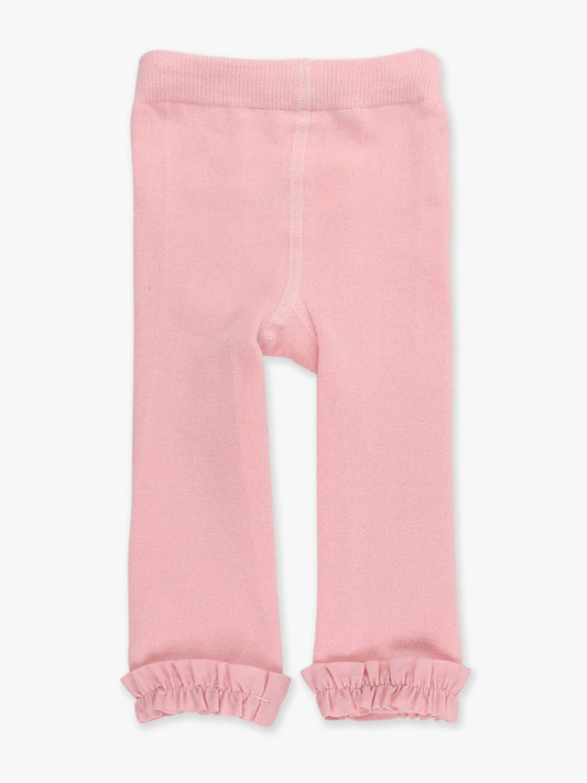 Pink Footless Ruffle Tights
