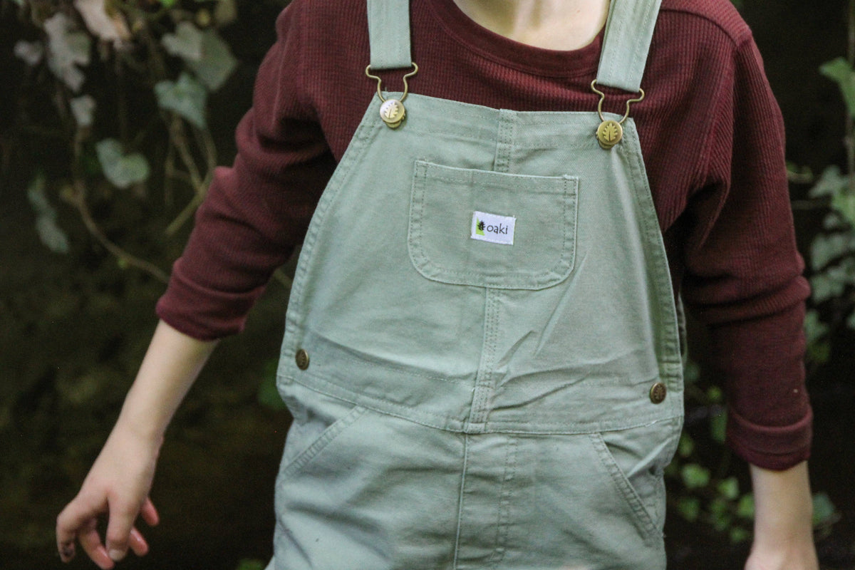 Oaki Duck Washed Cotton Overalls - Rosemary