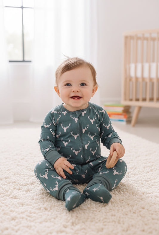 Woodland Buck Zipper Pajama