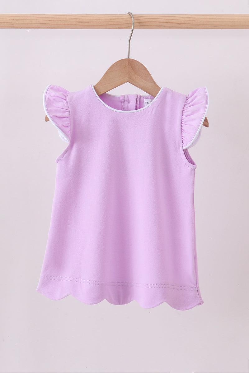 Amelia Flutter Top - Lavender