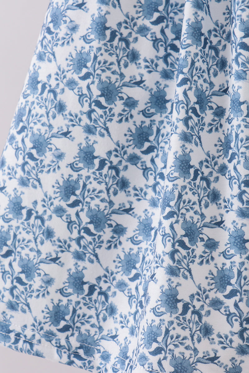 Cottage Garden Ruffle Shorts Set - Bluebell