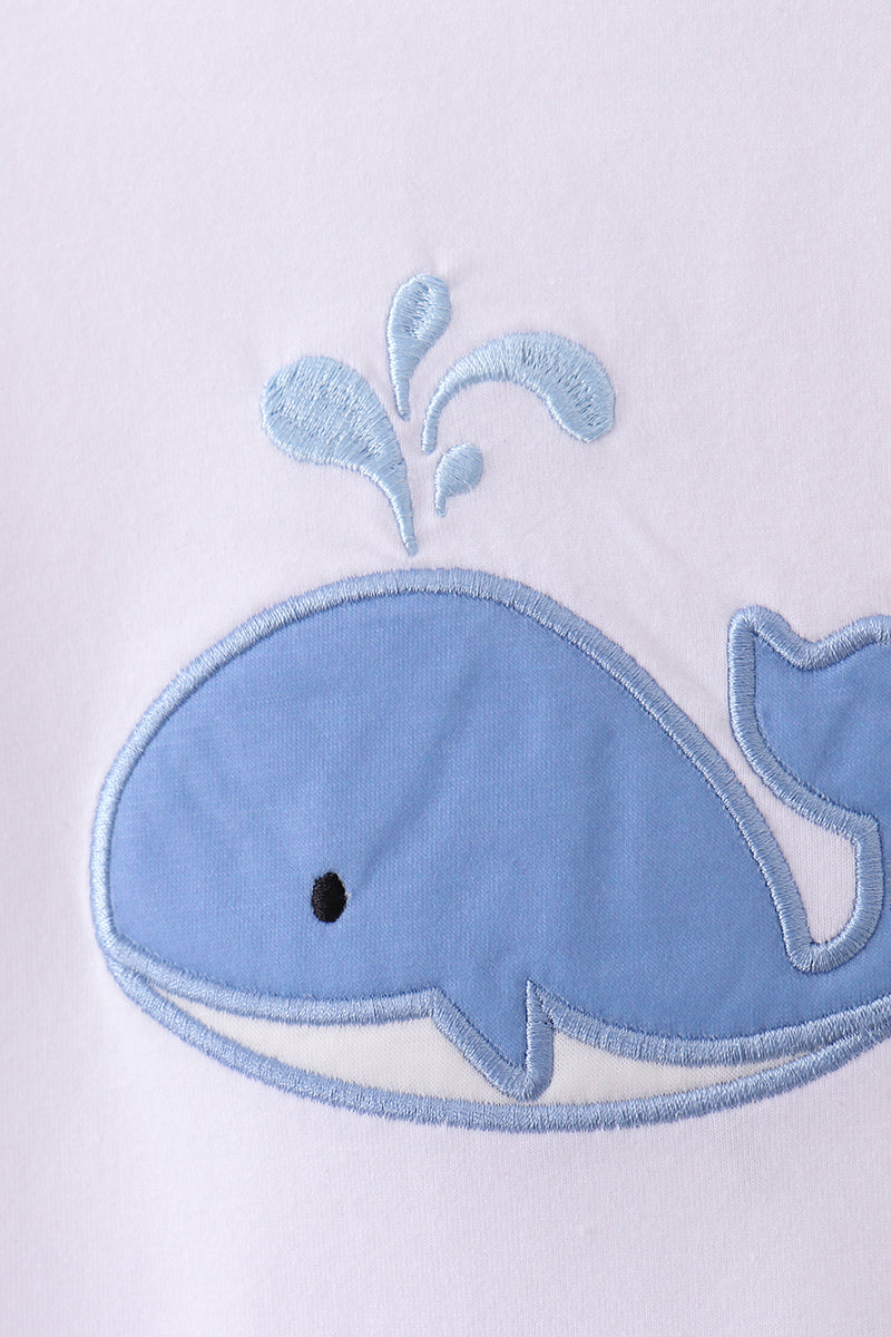 Blue Harbor Whale Shorts Set
