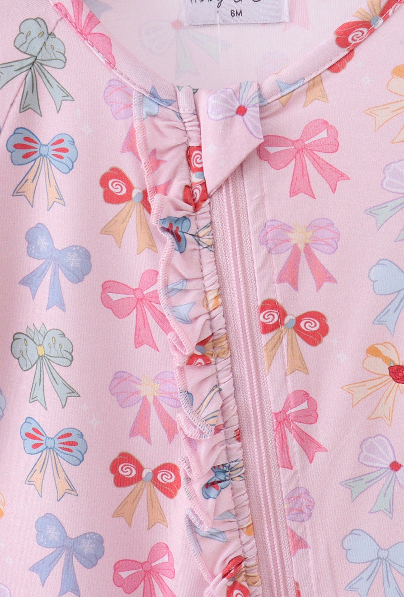 Pretty in Bows Zipper Pajama