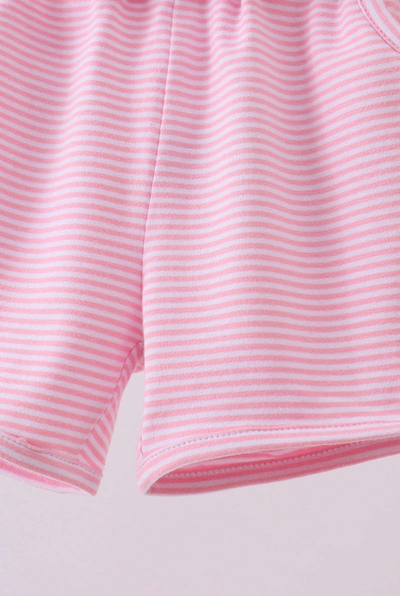 Bow Shorts - Pink Stripe