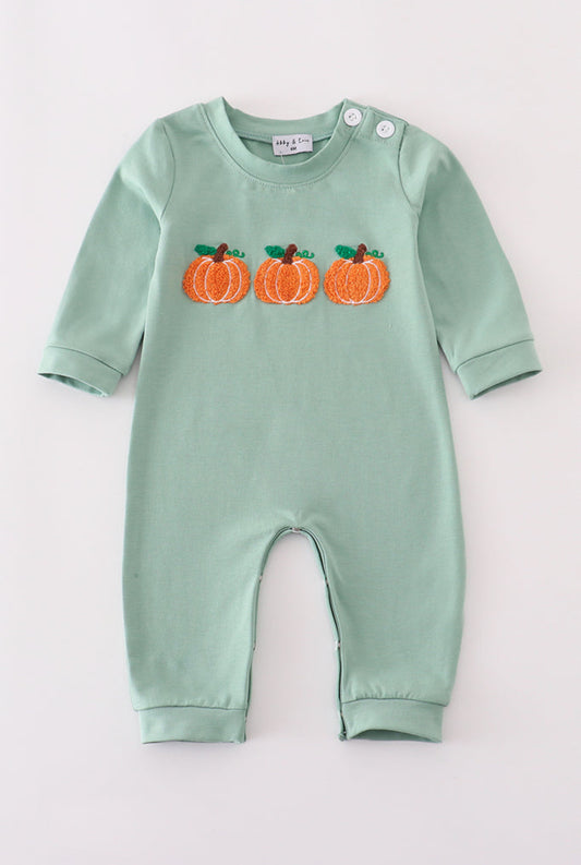 French Knot Pumpkin Romper