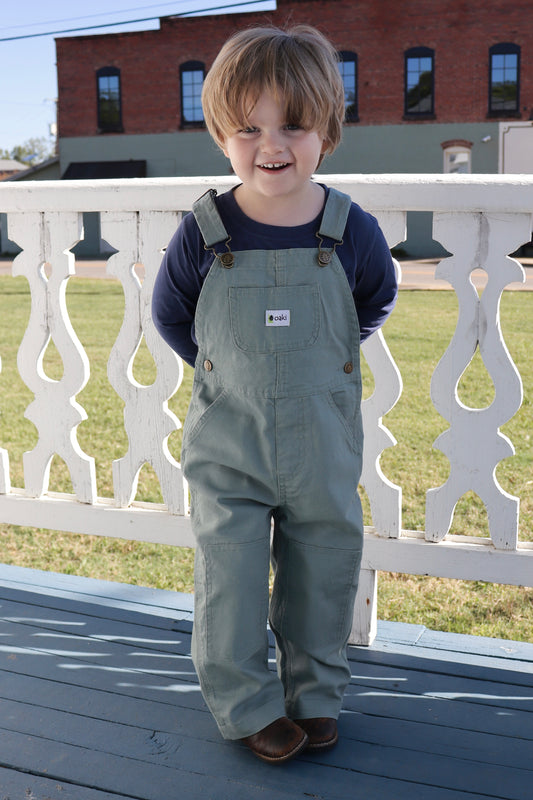 Oaki Duck Washed Cotton Overalls - Rosemary