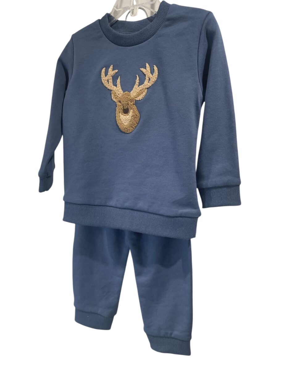Three Sisters Deer Appliqué Jogger Set
