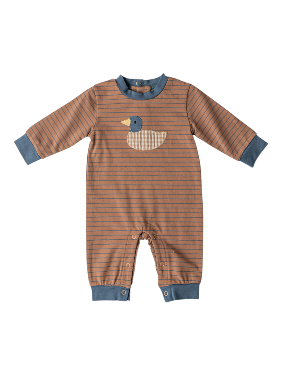 Three Sisters Duck Appliqué Boys Romper
