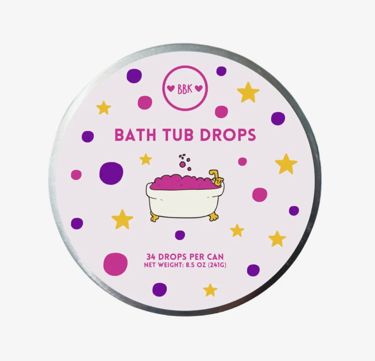 Pink and Purple Bath Tub Drops