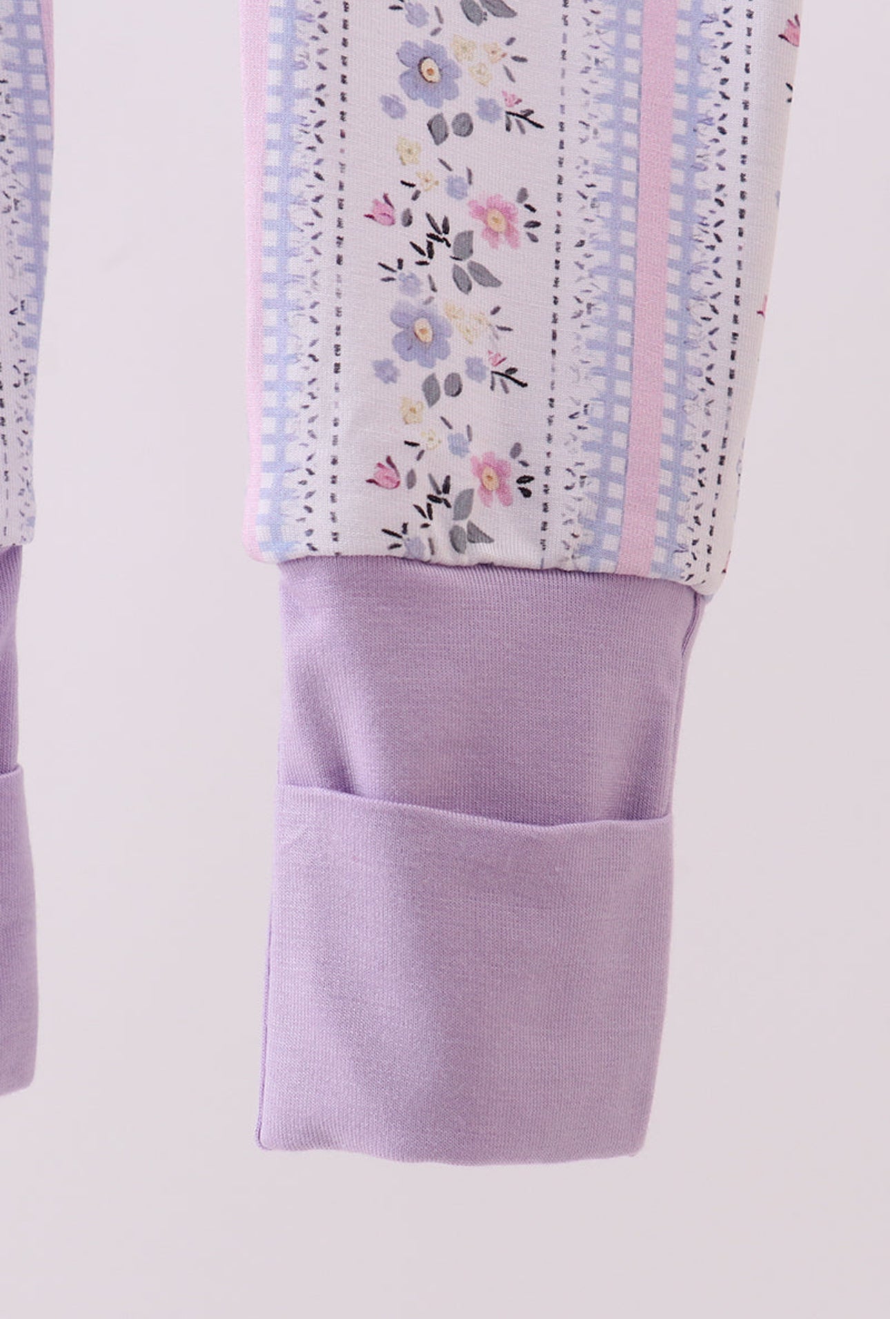 Lavender Meadow Ruffle Zip Pajama