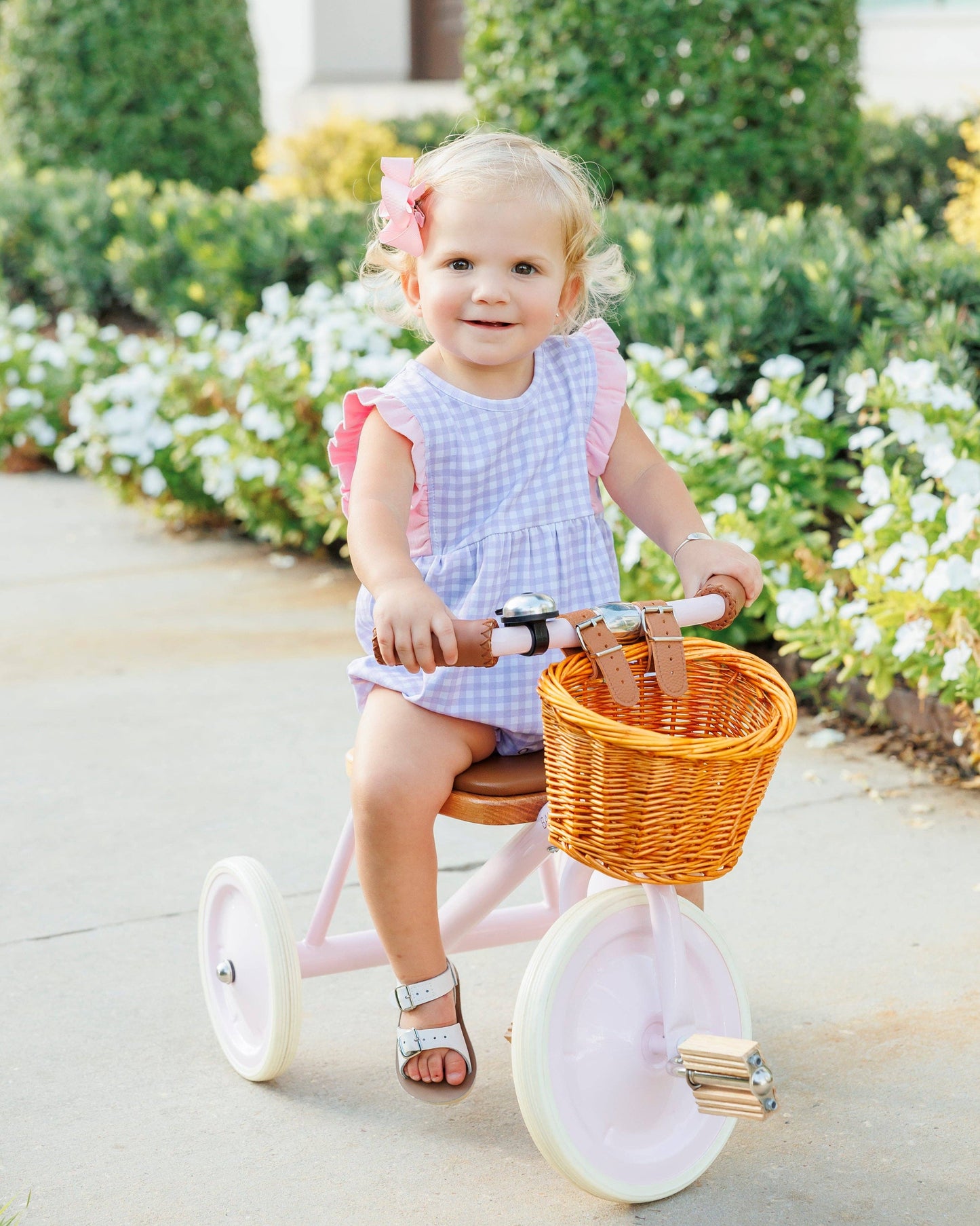 Evie Bubble - Lavender Gingham w/ Light Pink