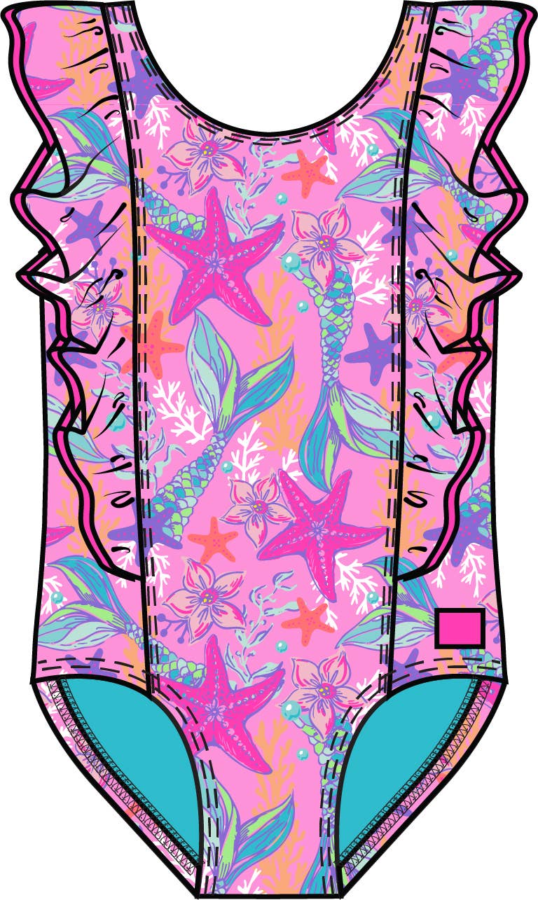 Neon Mermaid One Piece