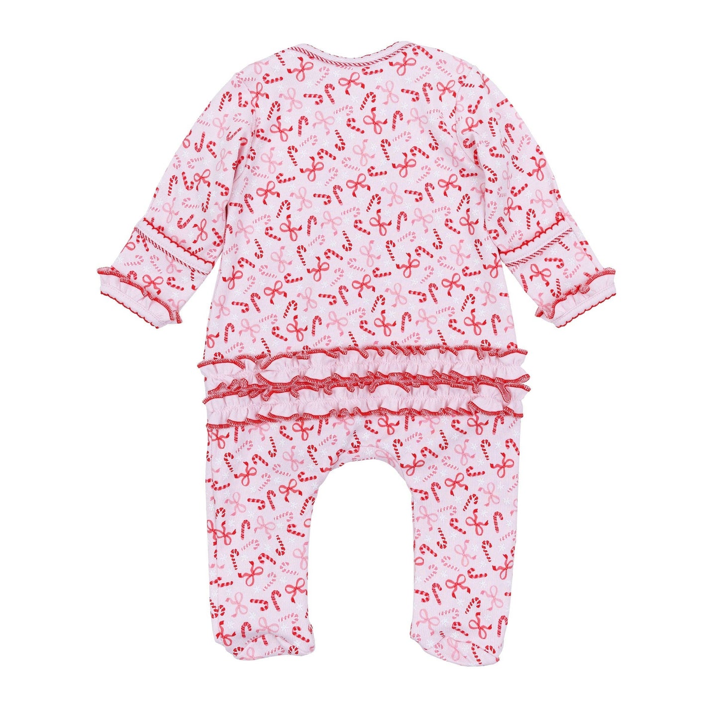 Candy Cane Lane Ruffle Footie