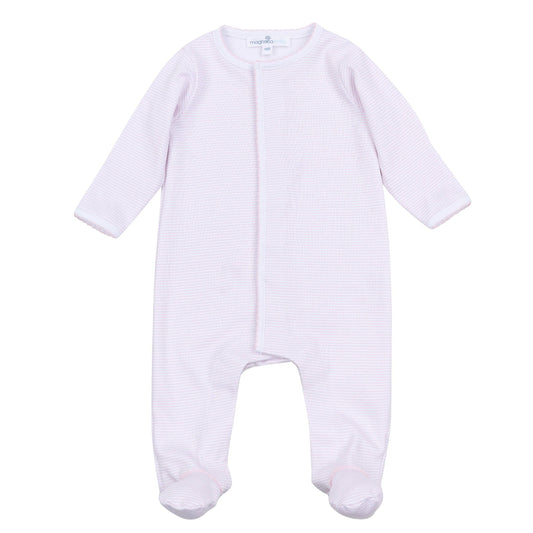 Mini Stripes Footie - Pink