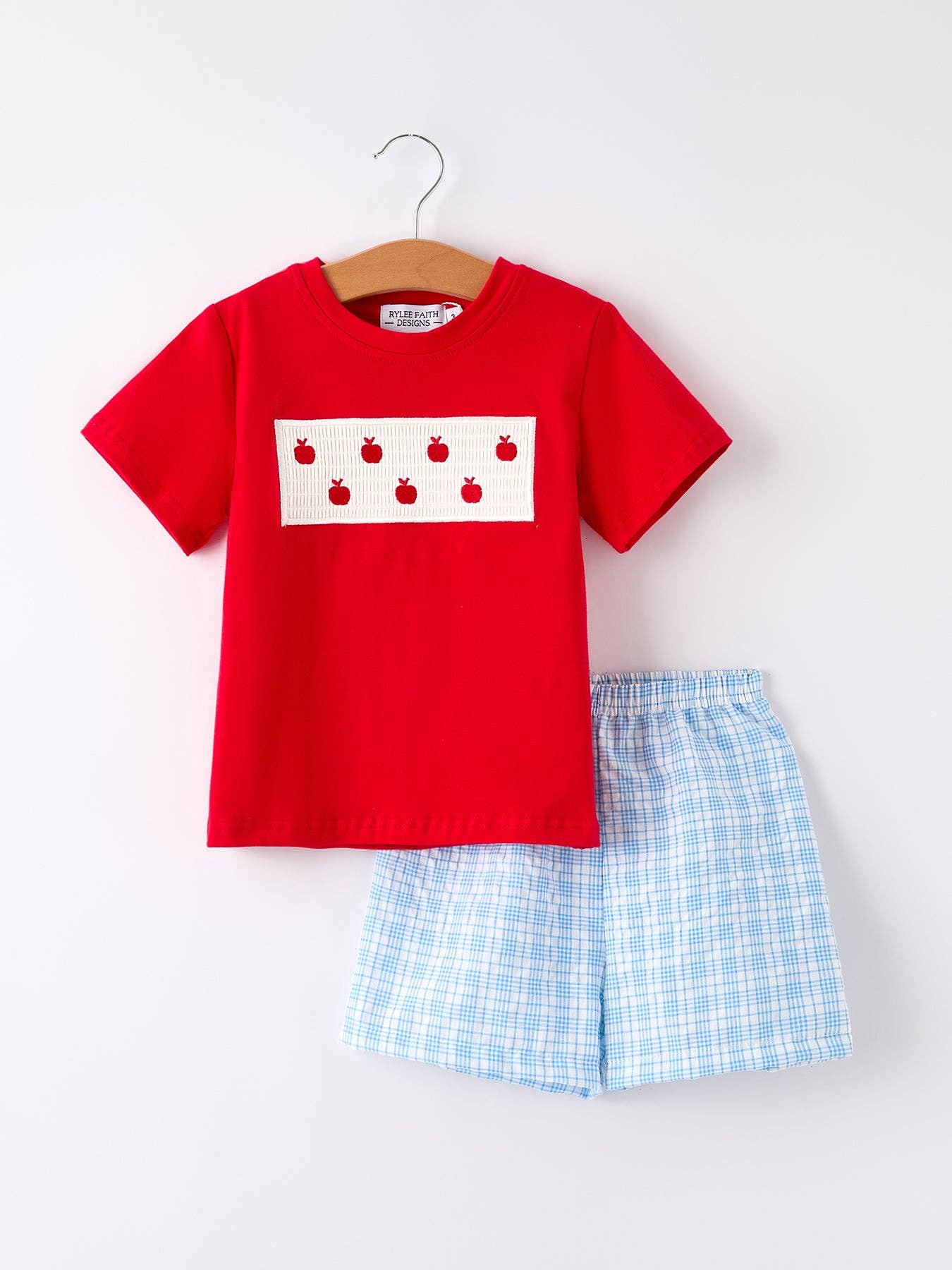 Apple Smocked Shorts Set