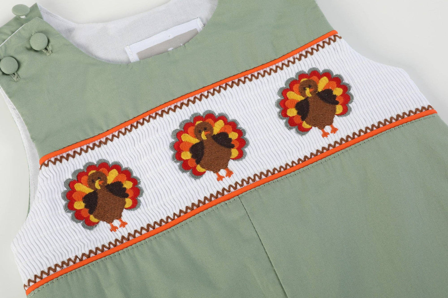 Sage Turkey Smocked Longall