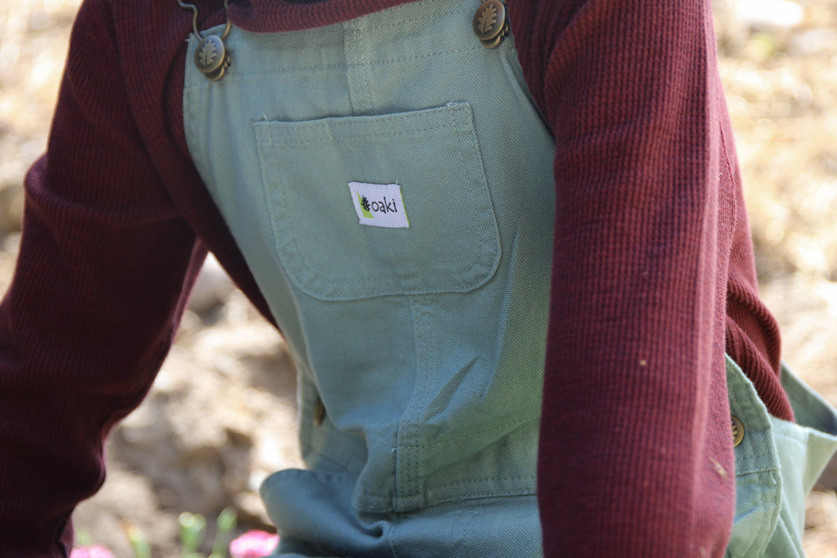 Oaki Duck Washed Cotton Overalls - Rosemary
