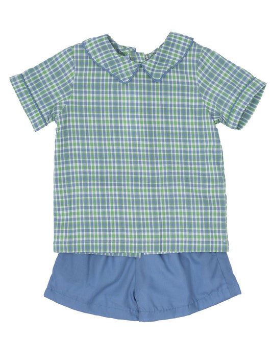 John Bluegrass Plaid Short Set