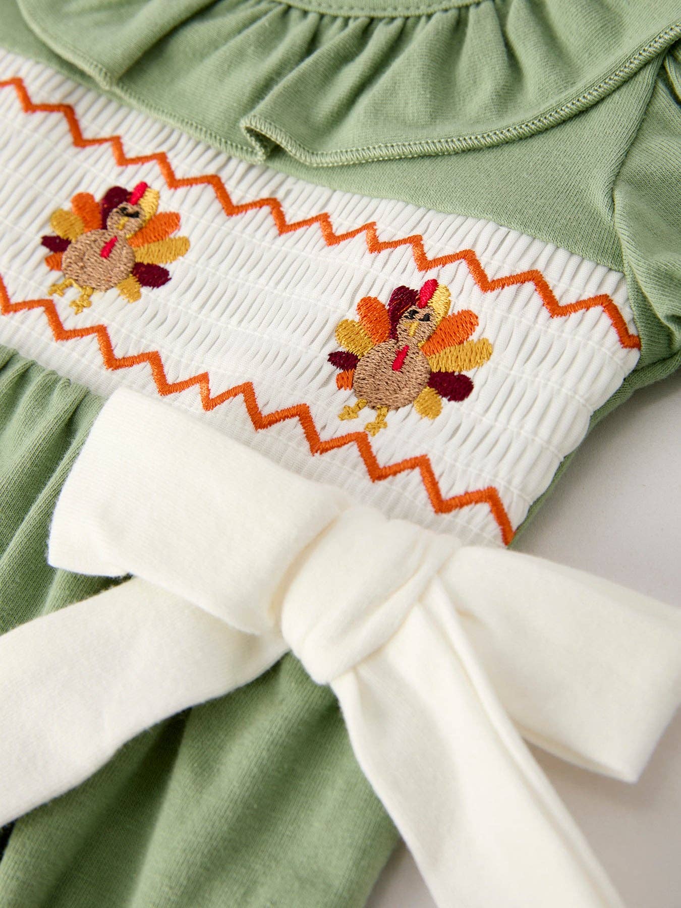 Turkey Time Smocked Bubble