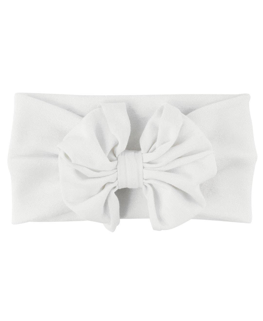 Big Bow Headband: White