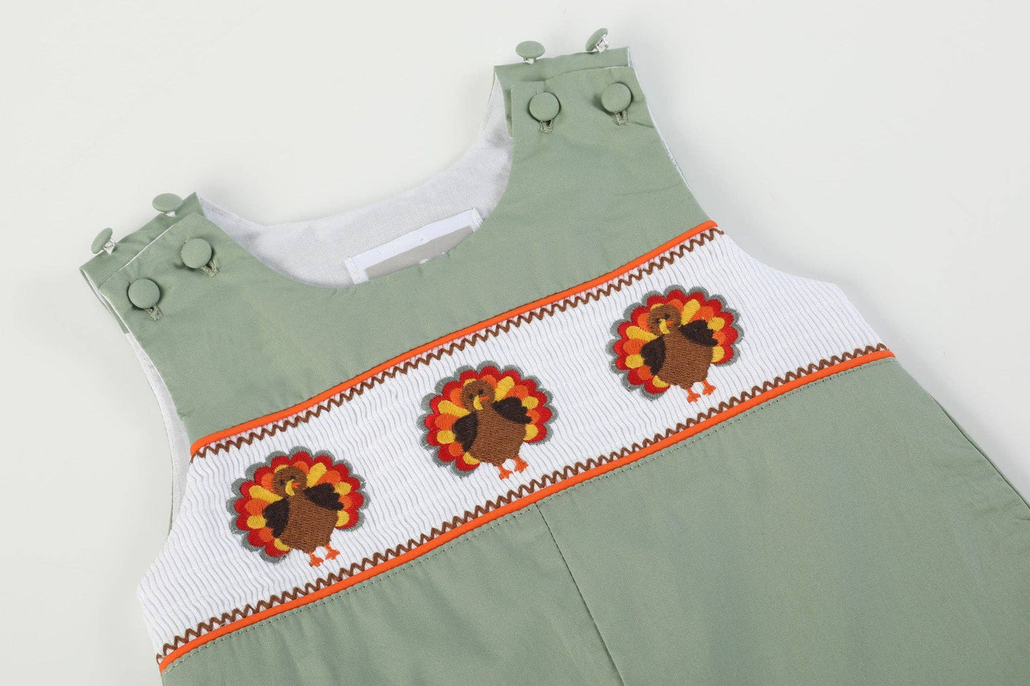 Sage Turkey Smocked Longall