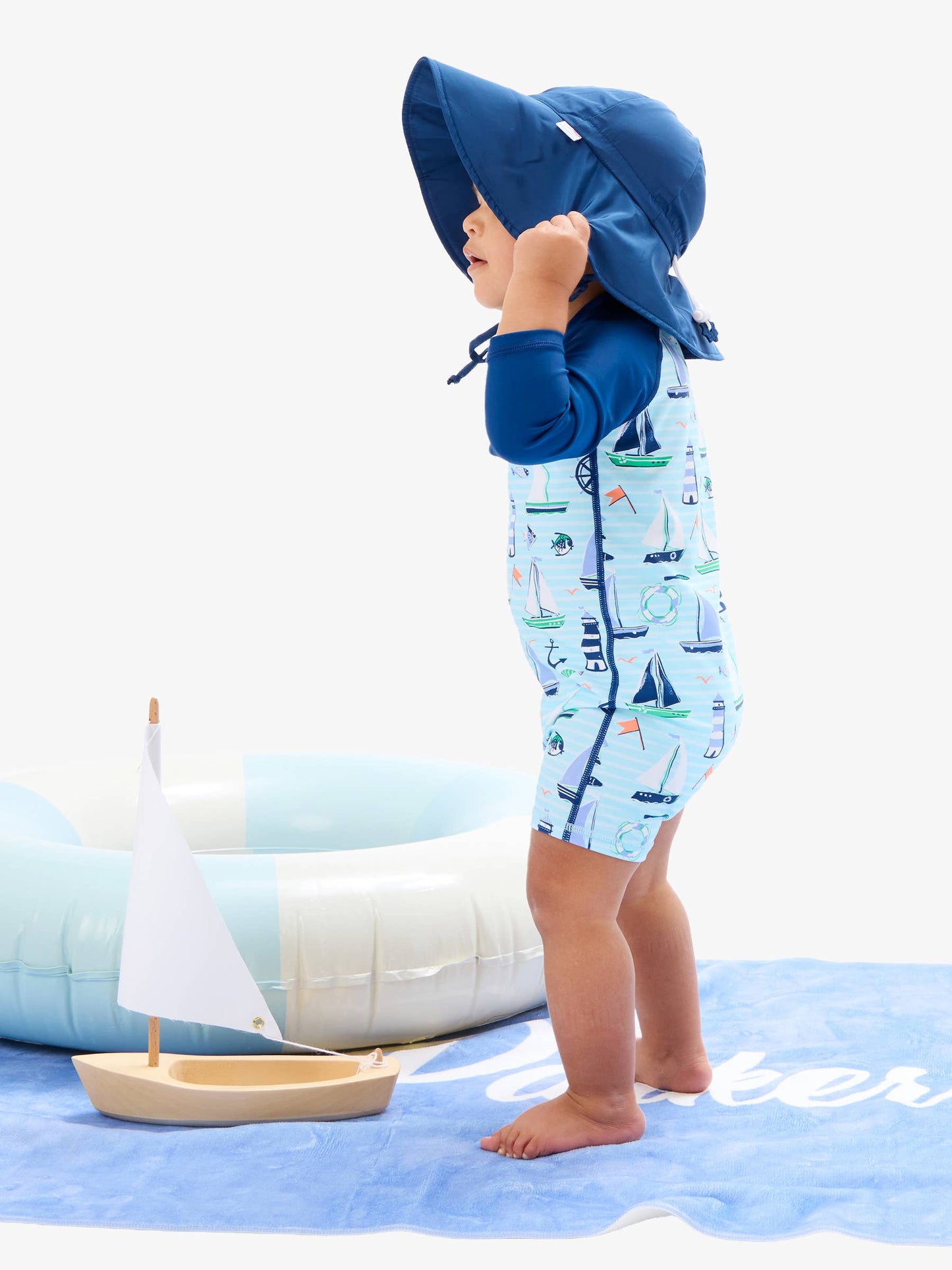 Sweet Sails Rash Guard Swim Romper