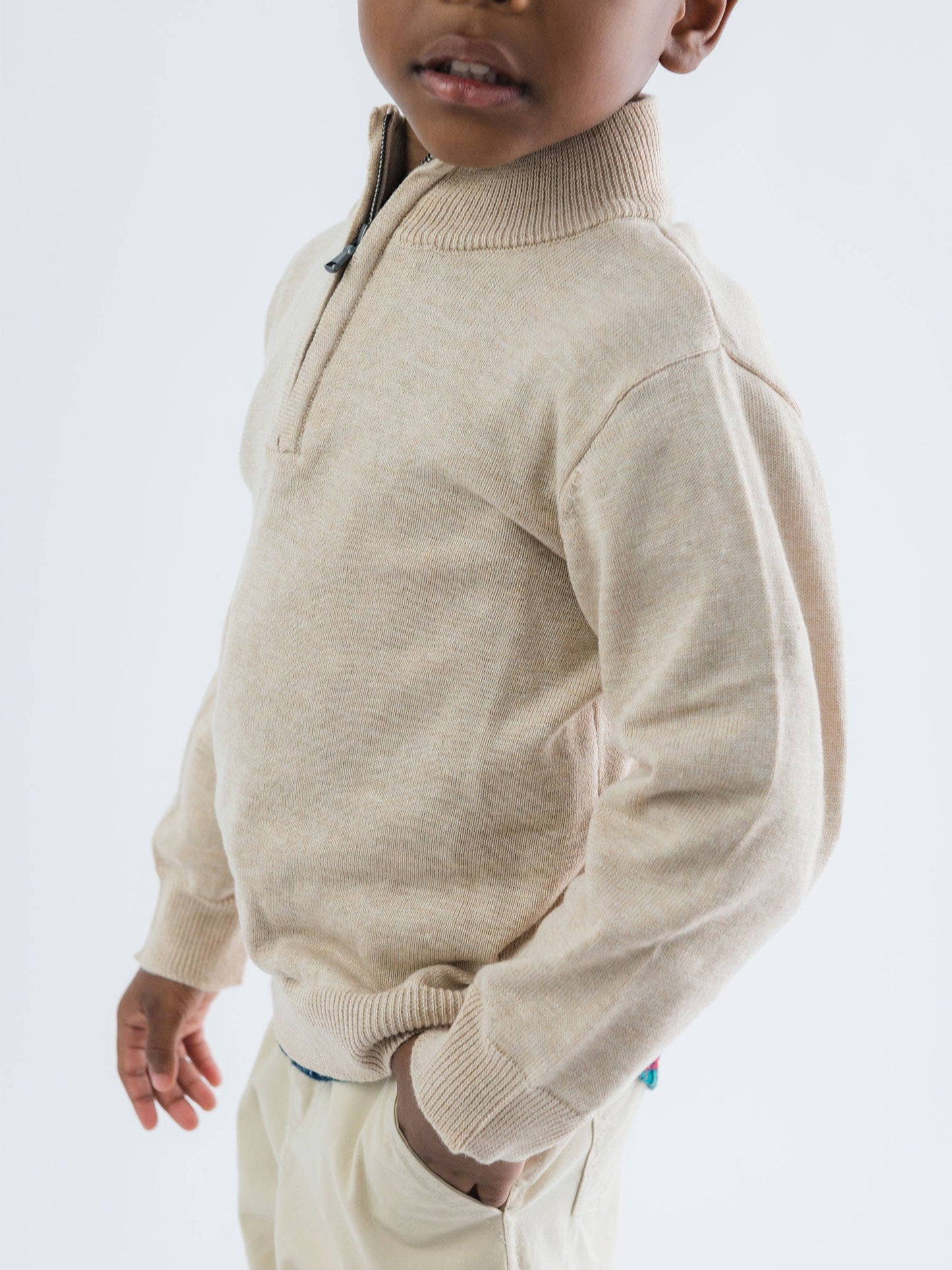 Heritage Quarter-Zip Sweater - Oatmeal