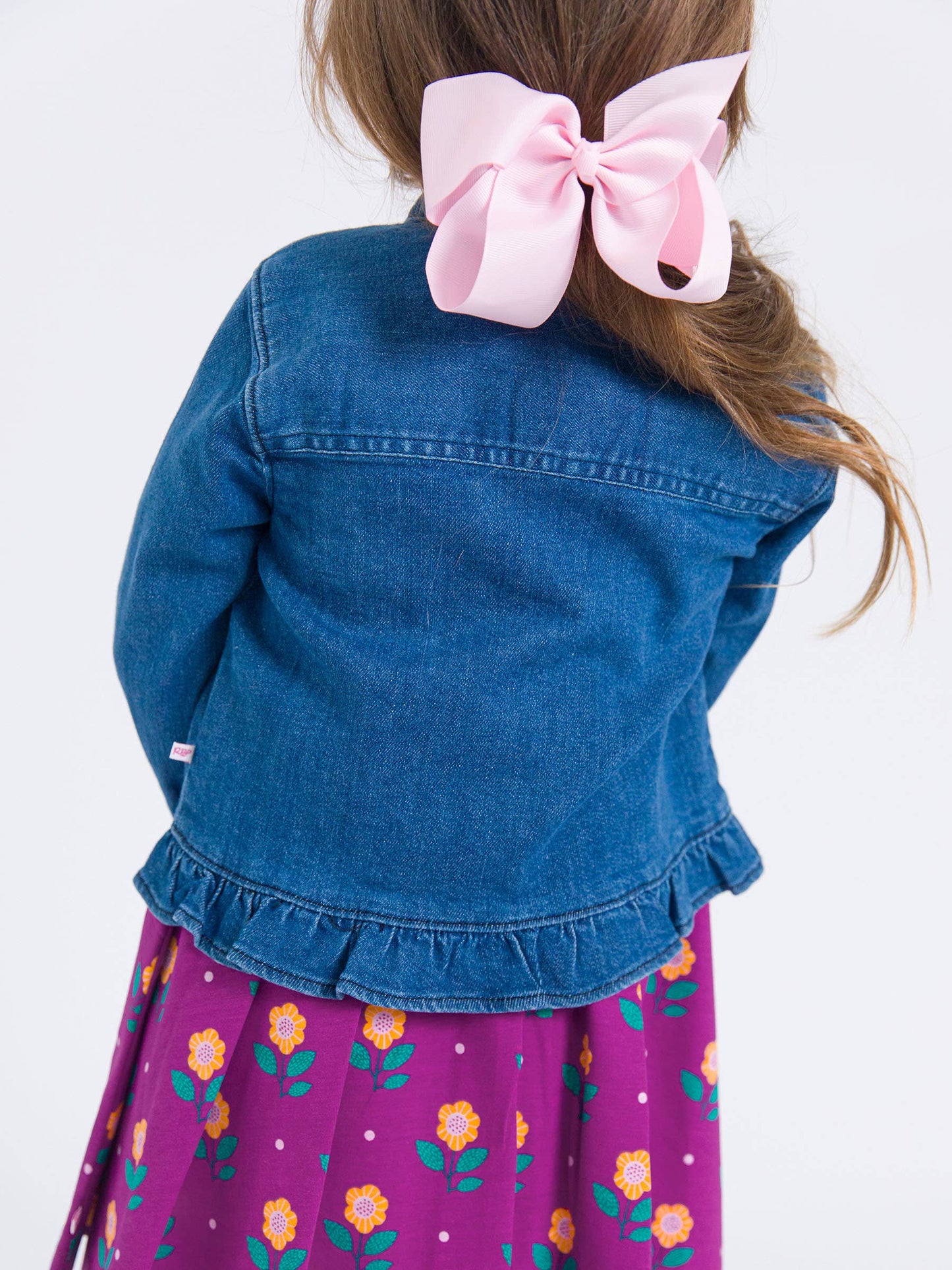 Girls Ruffle Denim Jacket
