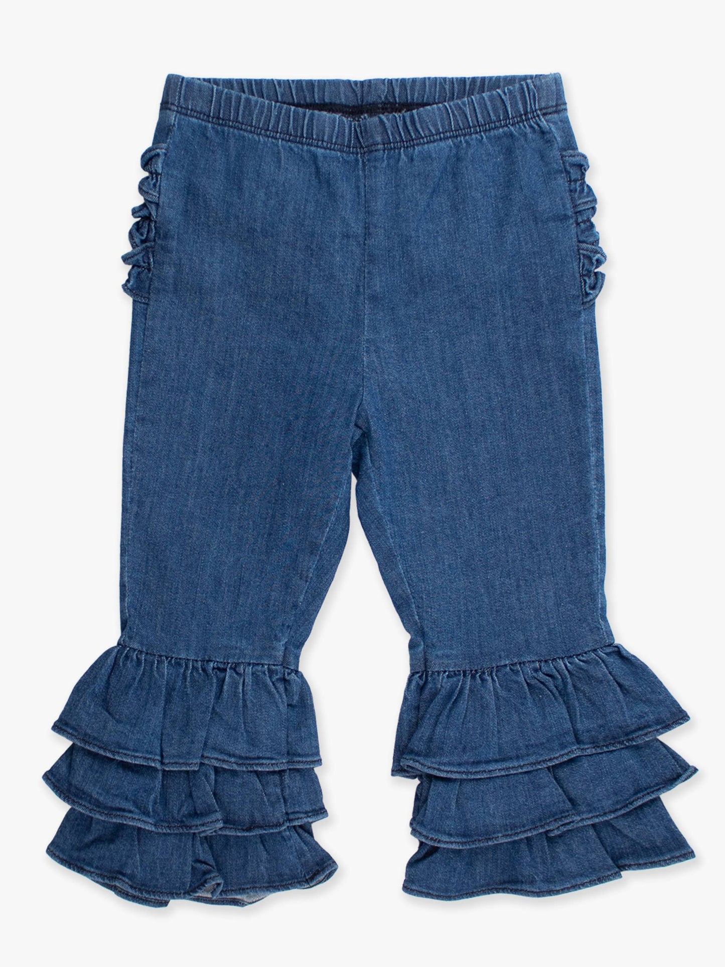 Girls Ruffle Flare Jeans