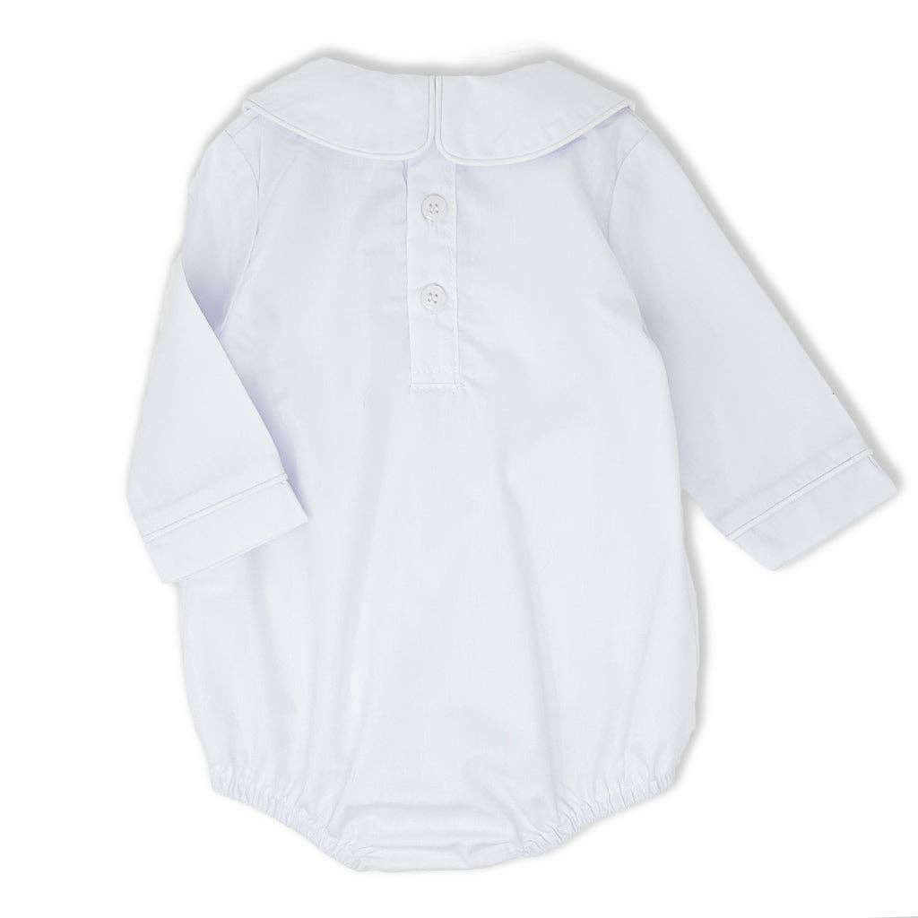 Boys Long Sleeve Peter Pan Collar Bodysuit